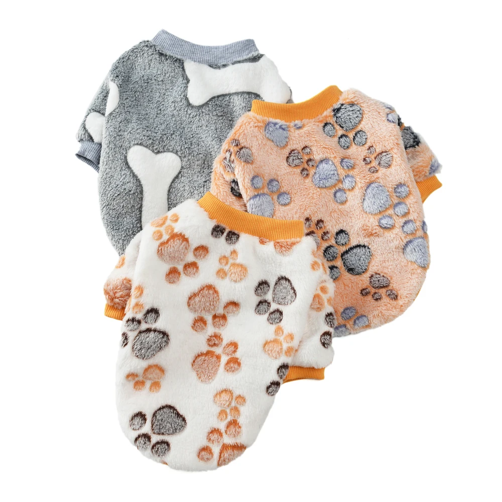 Ropa para mascotas Otoño Invierno chaqueta cálida para perros y gatos para perros pequeños y medianos gatos al aire libre estampado de vacas Kitty cachorro Schnauzer trajes de Pug - imagen 3