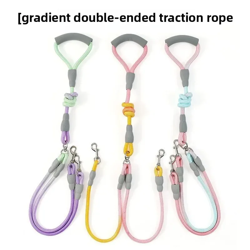 Accesorios para cachorros, traje flexible para perros, suministros para mascotas, Collar para perros, collares con correa, accesorio, arnés grande, cuerda de tracción de doble cabeza - imagen 2