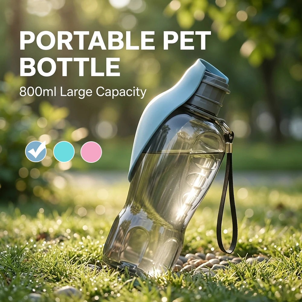 Botella de agua plegable antigoteo para gatos y perros mini - imagen 3