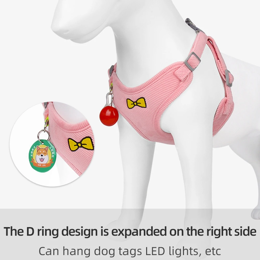 Arnés reflectante para perros y gatos, chaleco para el pecho, correa ajustable y transpirable, conjunto de arnés y correa para mascotas, accesorios para perros - imagen 3