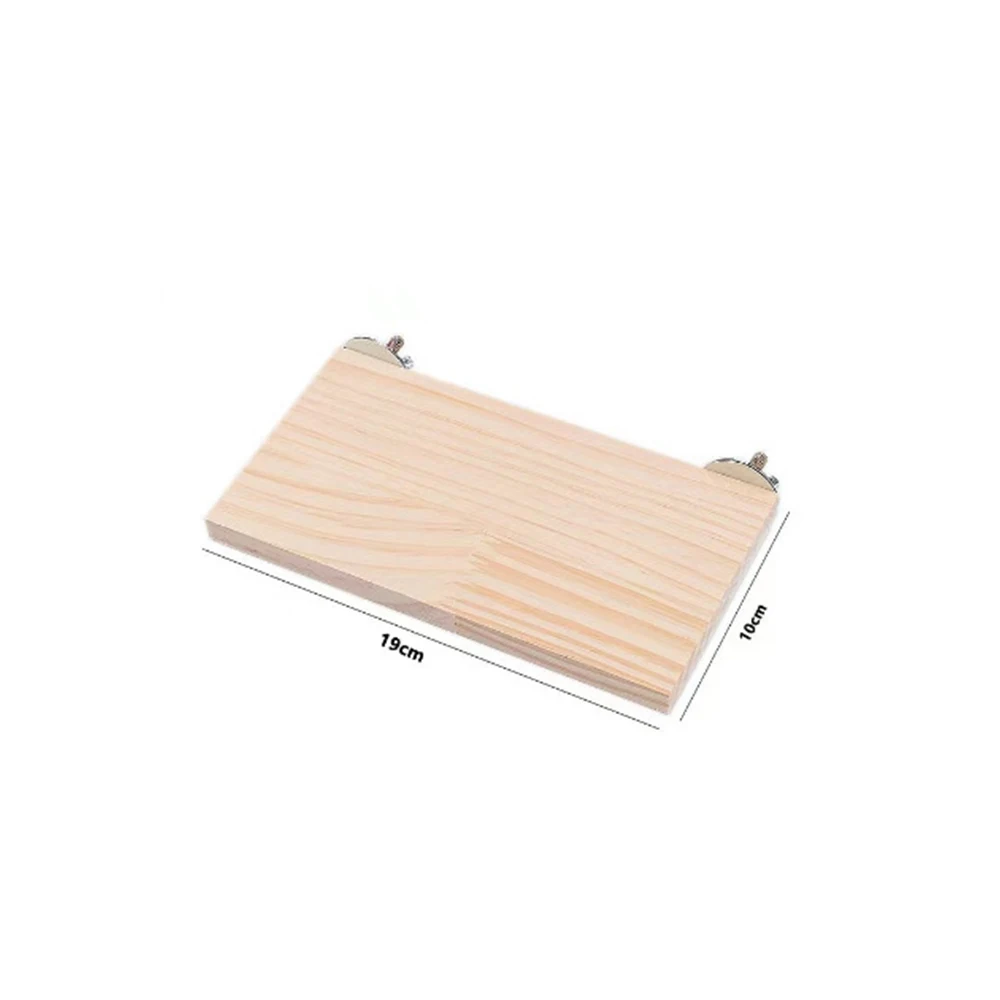 Plataforma de salto de madera para mascotas, juguetes para pájaros, gerbils, ratones, estante para loros, trampolín para hámster, perchas, moler patas, accesorios para jaulas limpias - imagen 4