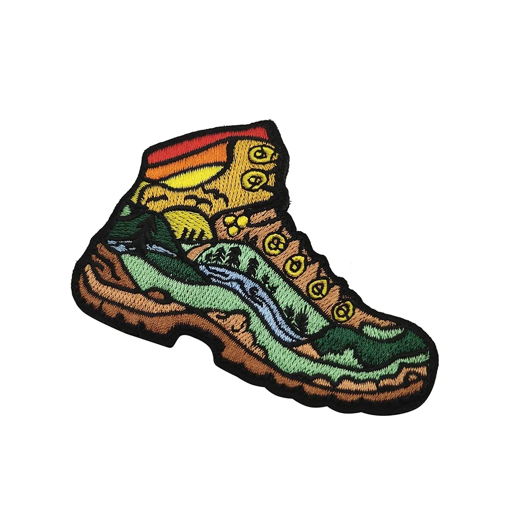 Parche bordado para bota de escalada, adorno de apliques, parches bordados para amantes naturales de montaña táctica militar - imagen 3