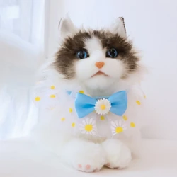 Collar suave tipo lazo con dibujos para gato y perro pequeño