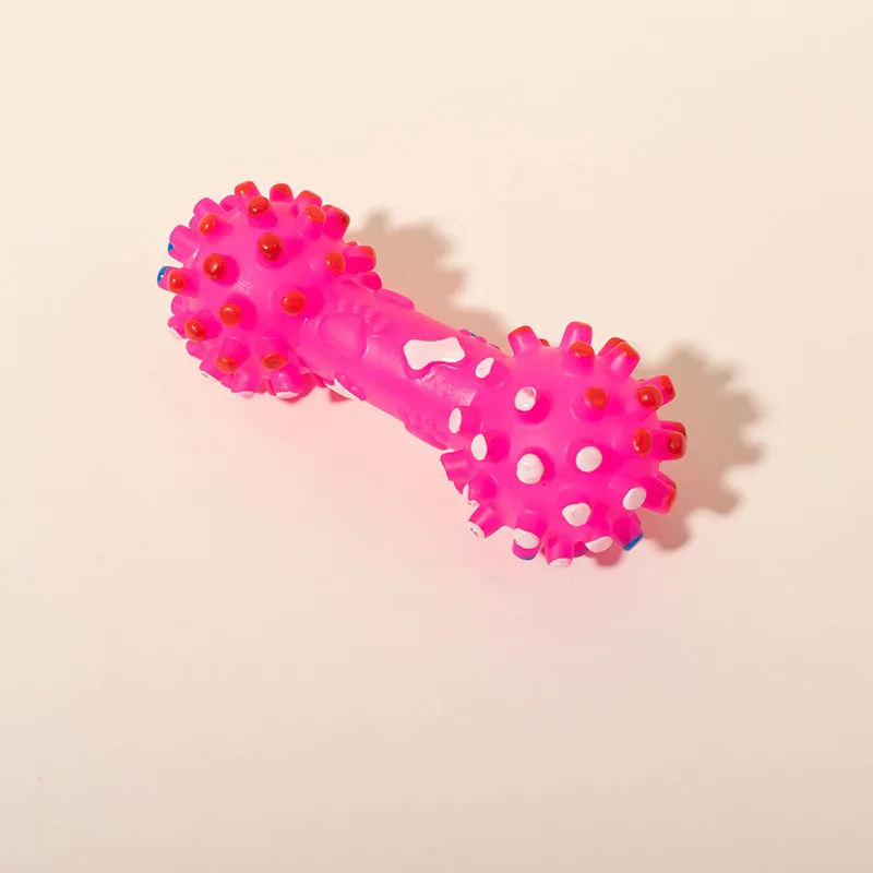 Mancuernas de goma interactivas para perros, juguetes para masticar para cachorros y gatos, Limpieza de dientes para mascotas, accesorios para perros - imagen 3