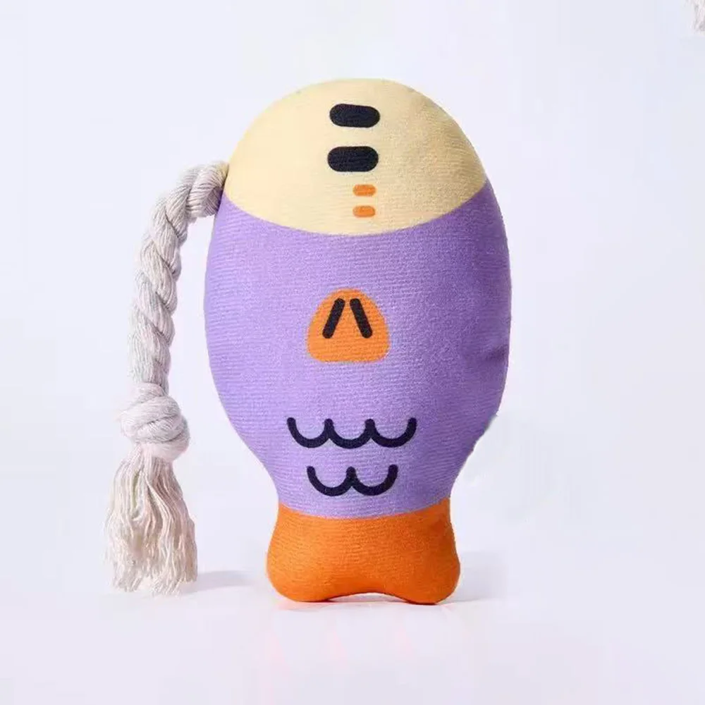 Juguete chirriante para perros, simulación de pez fathead, juguete masticable para limpieza de dientes y alivio del aburrimiento, juguete duradero para juegos de mascotas, - imagen 4