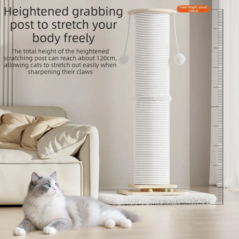 Rascador sisal 120 cm – Torre rascador para gatos - imagen 2