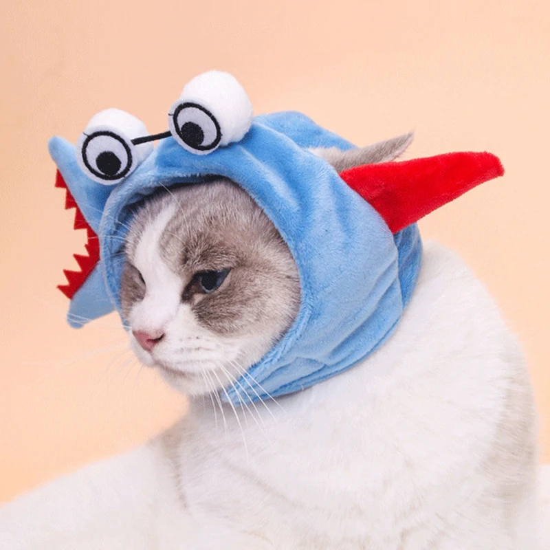 Disfraz de gato, Cocodrilo, abeja, divertido sombrero de gato, Halloween, fiesta de Navidad, tocado para cachorro, gato, gatito, perros pequeños, Cosplay - imagen 3