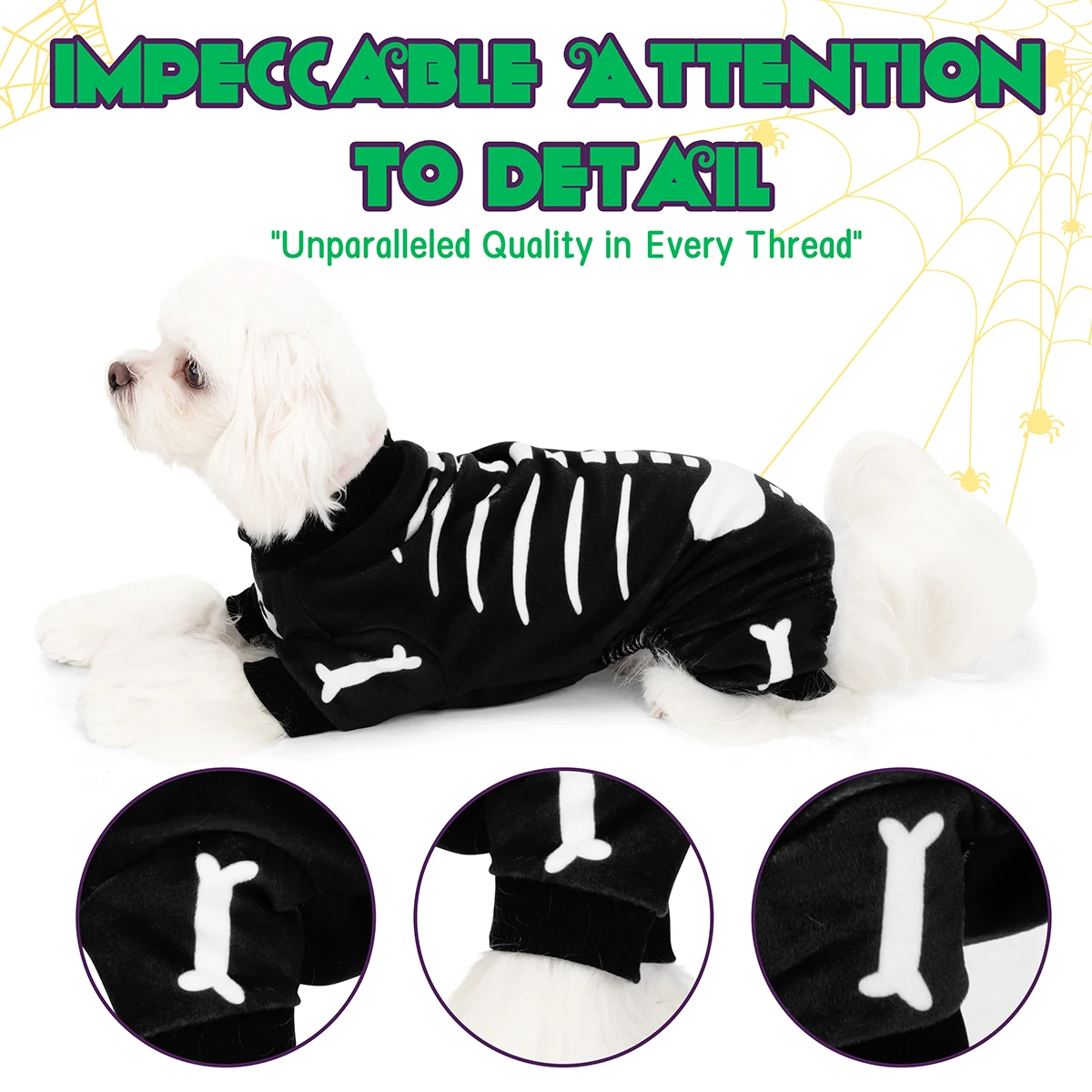 Pijama de Halloween para perros pequeños y medianos, mono elástico para Navidad, Halloween, fiestas y Cosplay - imagen 5