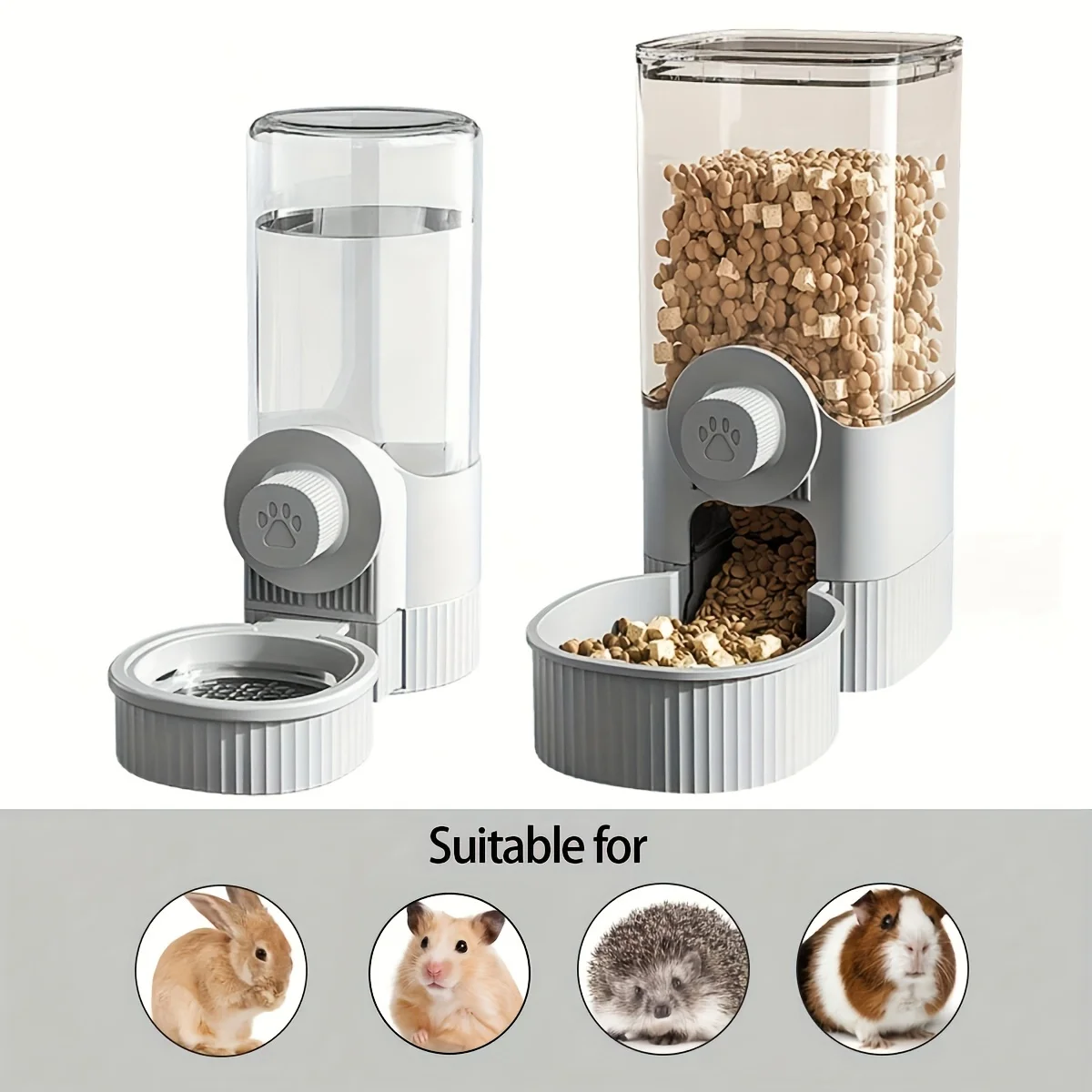 Alimentador automático colgante para mascotas, dispensador de agua para perros, gatos y hámster, gran capacidad, Alimentador automático por gravedad, 1 unidad