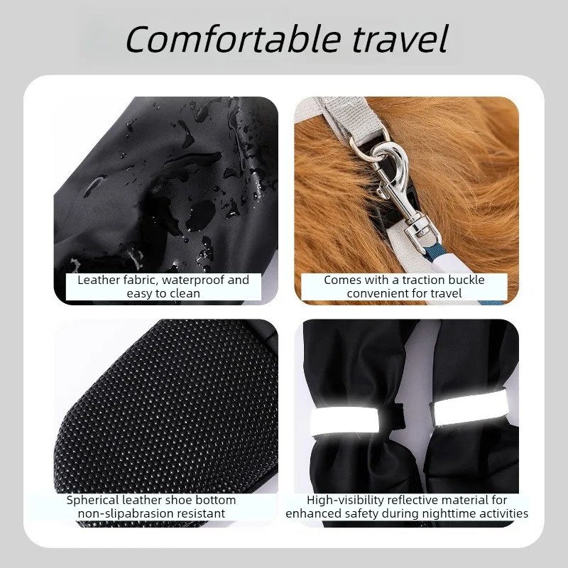 Botas impermeables para perros talla grande con suela antideslizante - imagen 4