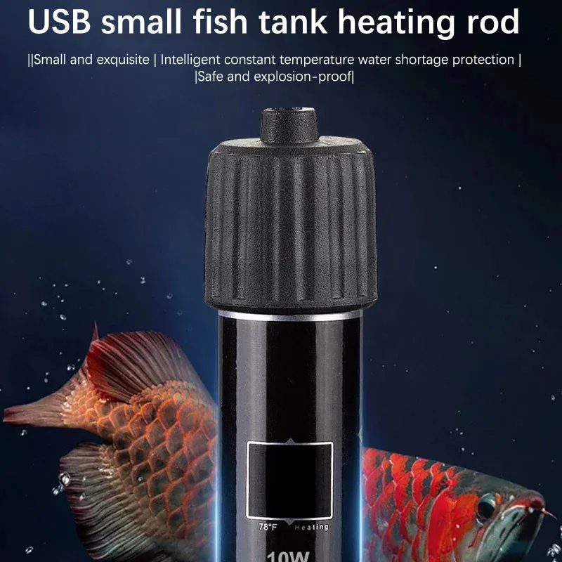 Varilla Calefactora USB 10W 26°C para Pecera Pequeña – Calentador Sumergible