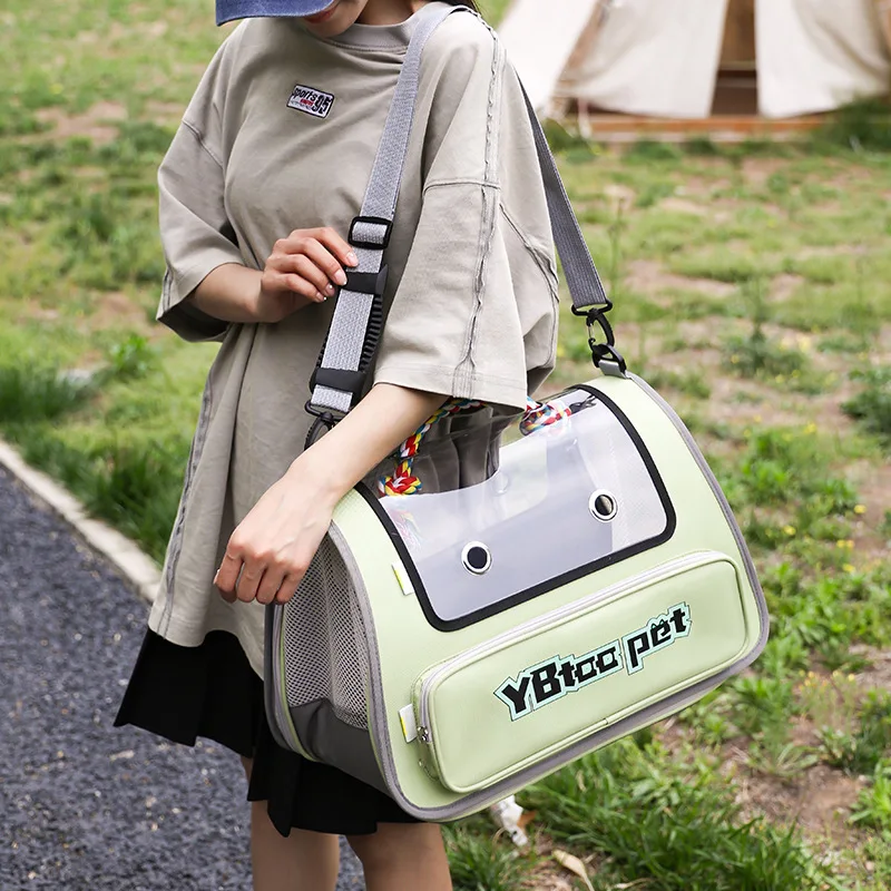 Bolsa portátil para gatos, bolsa oblicua portátil de gran capacidad, ventilada, transpirable, antiestrés, bolsas para mascotas de gran tamaño - imagen 4