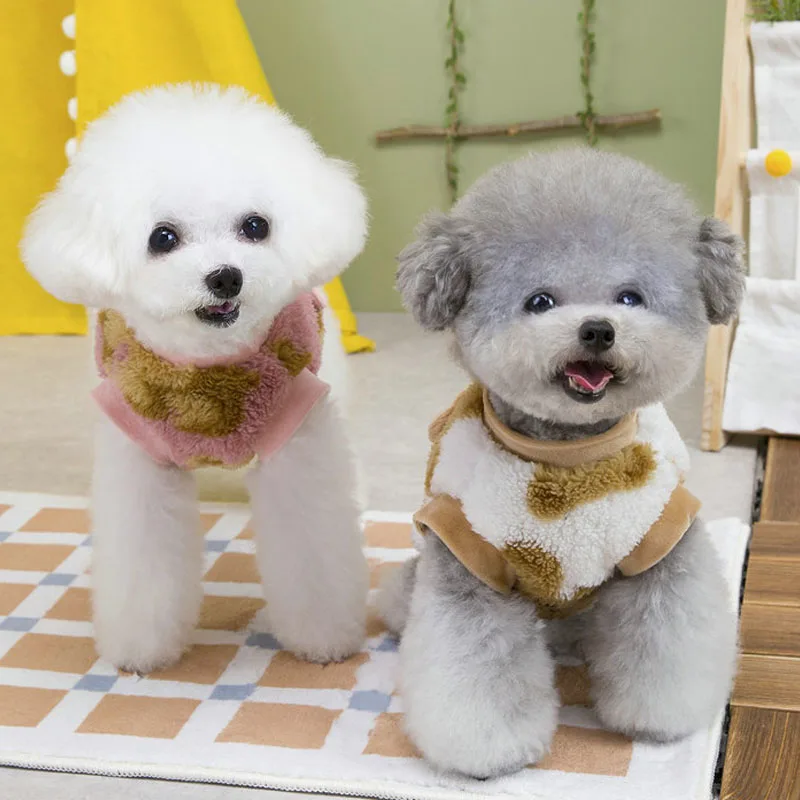 Ropa de invierno para perros, sudaderas con capucha cálidas de lana, ropa para cachorros, sudadera, suéter para perros pequeños, ropa de Pug, Jersey, disfraces - imagen 5