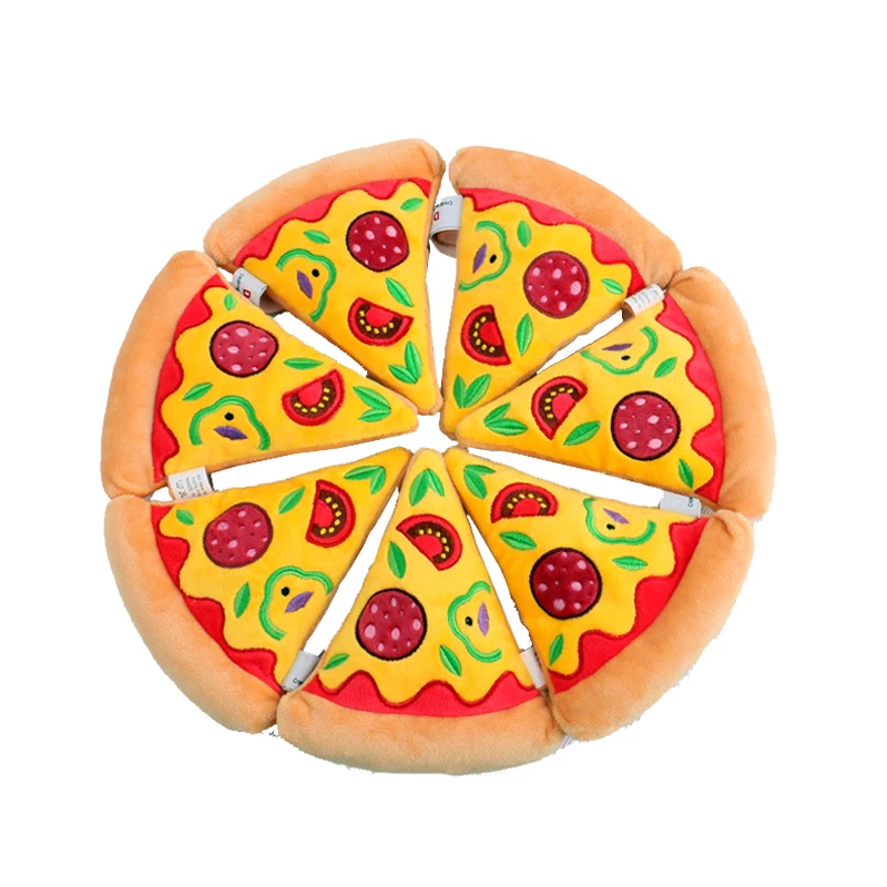 Juguete de peluche para mascotas, masticar perros, juguetes con chirrido, juego interactivo para cachorros, suministros de sonido, lindo, papas fritas, hamburguesa, carne, divertido - imagen 2