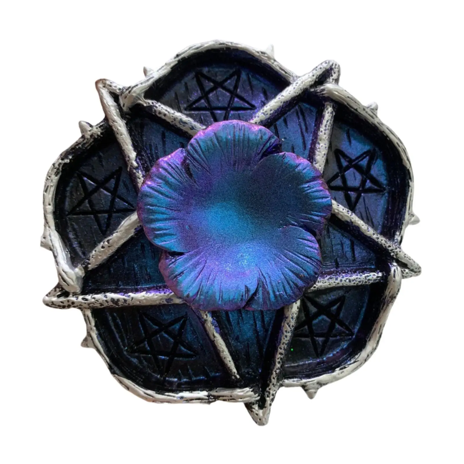 Ball Base Crafts for Home Decor Collectible Pentagram Star Flower Statue for Living Room Desktop Bedroom Cabinet Housewarming