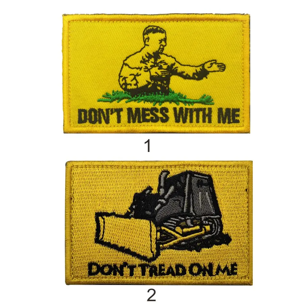 Parche bordado Don't Tread on Me, insignia de brazalete, adorno de apliques, no enrede la moral - imagen 4