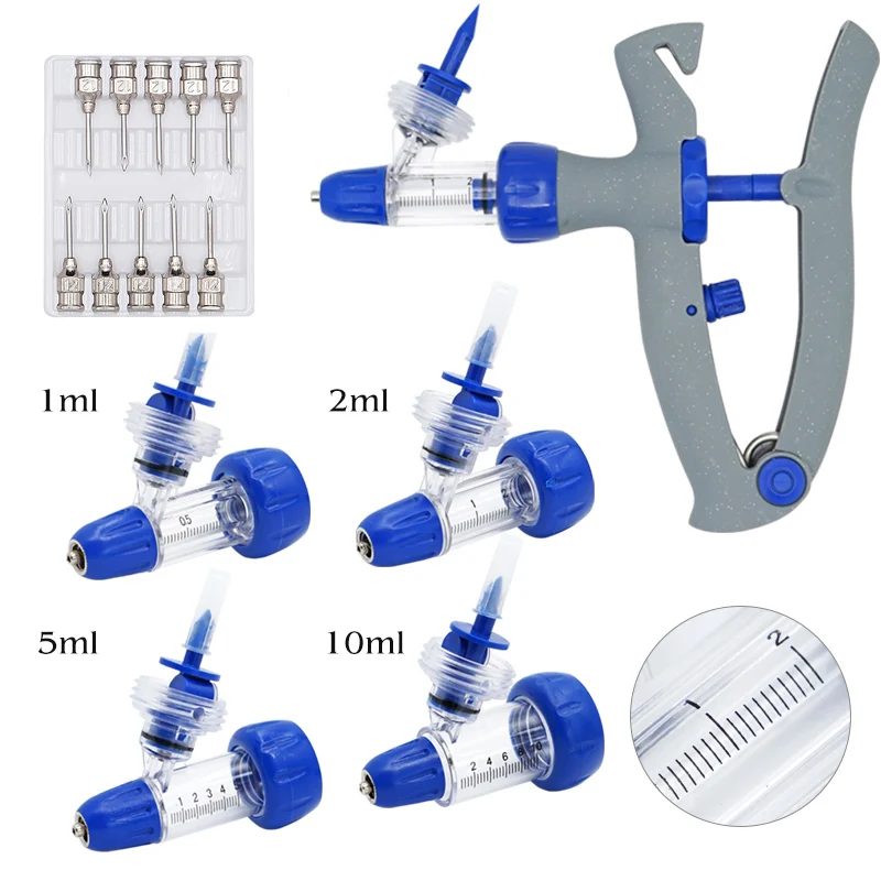 Jeringa de plástico automática con accesorios de repuesto de báscula de aguja, dispositivo de inyección continua multifuncional, herramienta veterinaria - imagen 2
