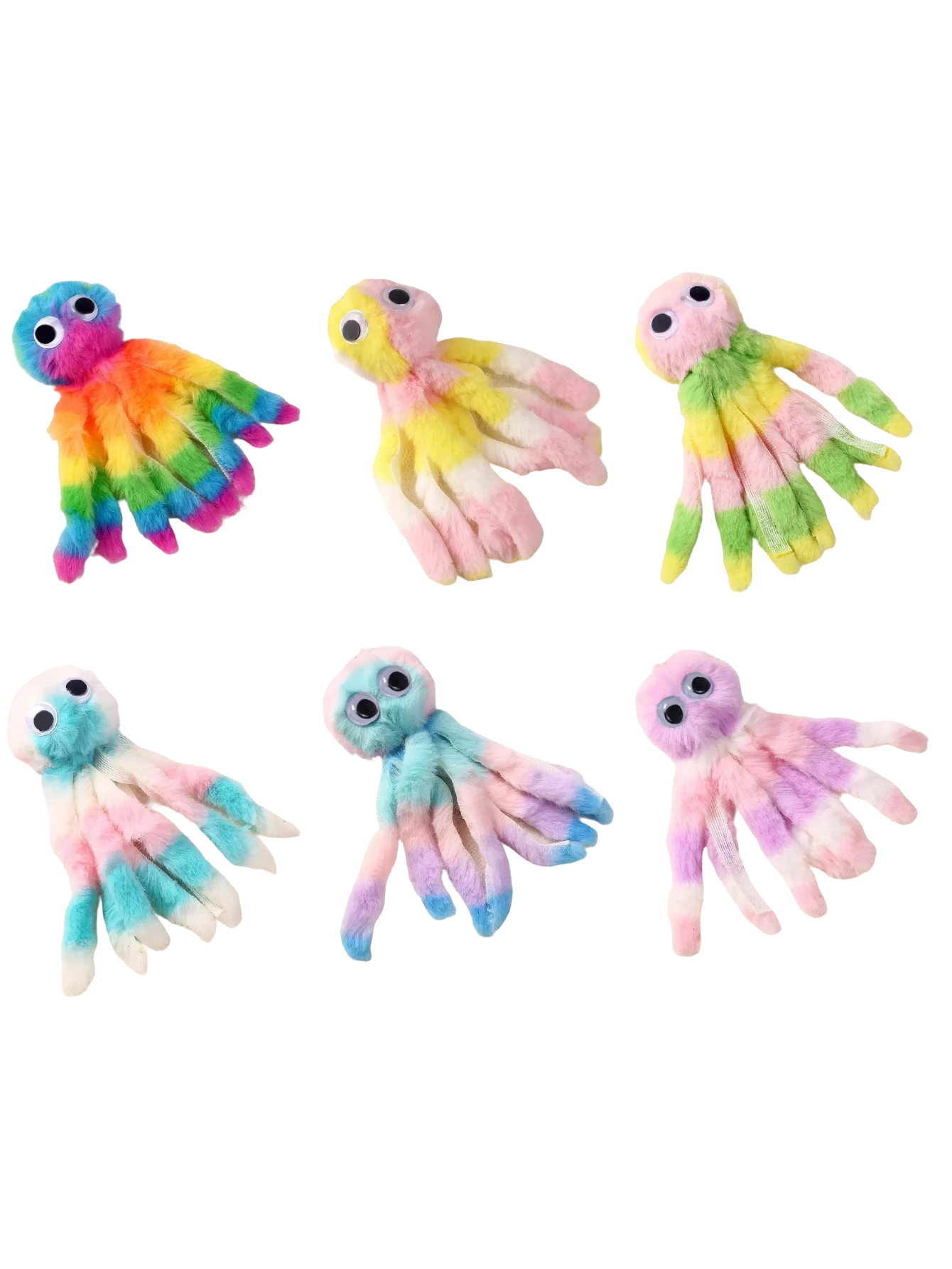 Adorable juguete de peluche de pulpo para gatos, juego interactivo para masticar y patadas, cabezales de repuesto de varita de teaser, colores surtidos para gatos de interior - imagen 5