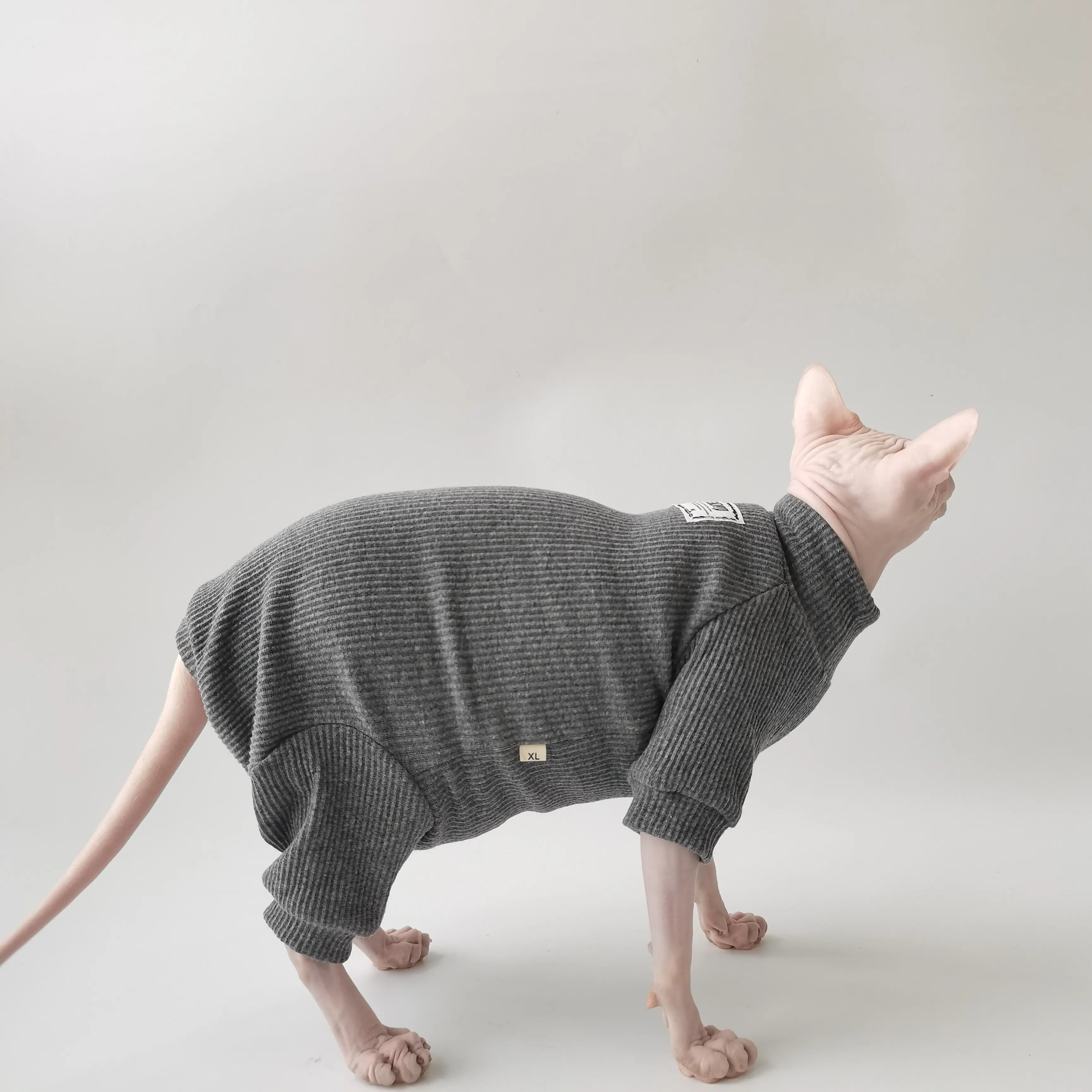 Abrigo de algodón para gatos Sphynx otoño-invierno, pijama manga larga - imagen 3