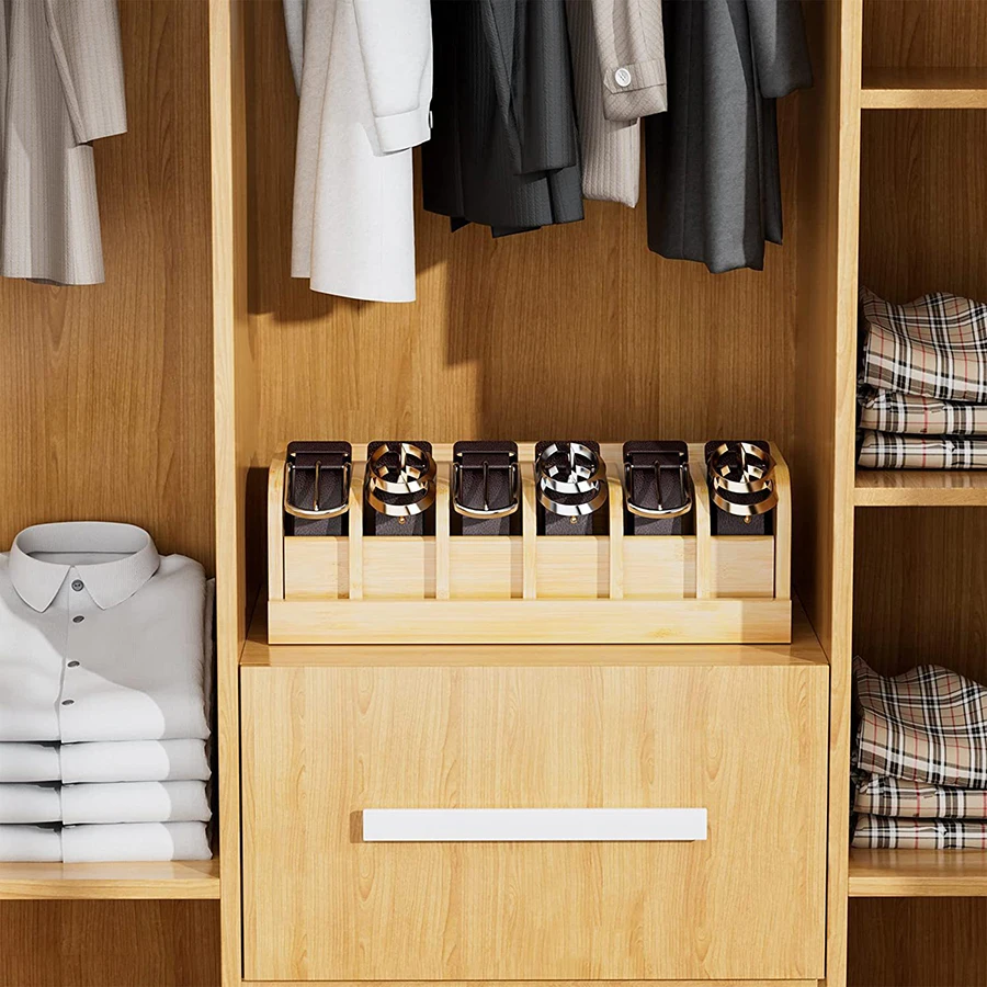 Organizador de madera para cinturones y corbatas de gatos y perros - imagen 2