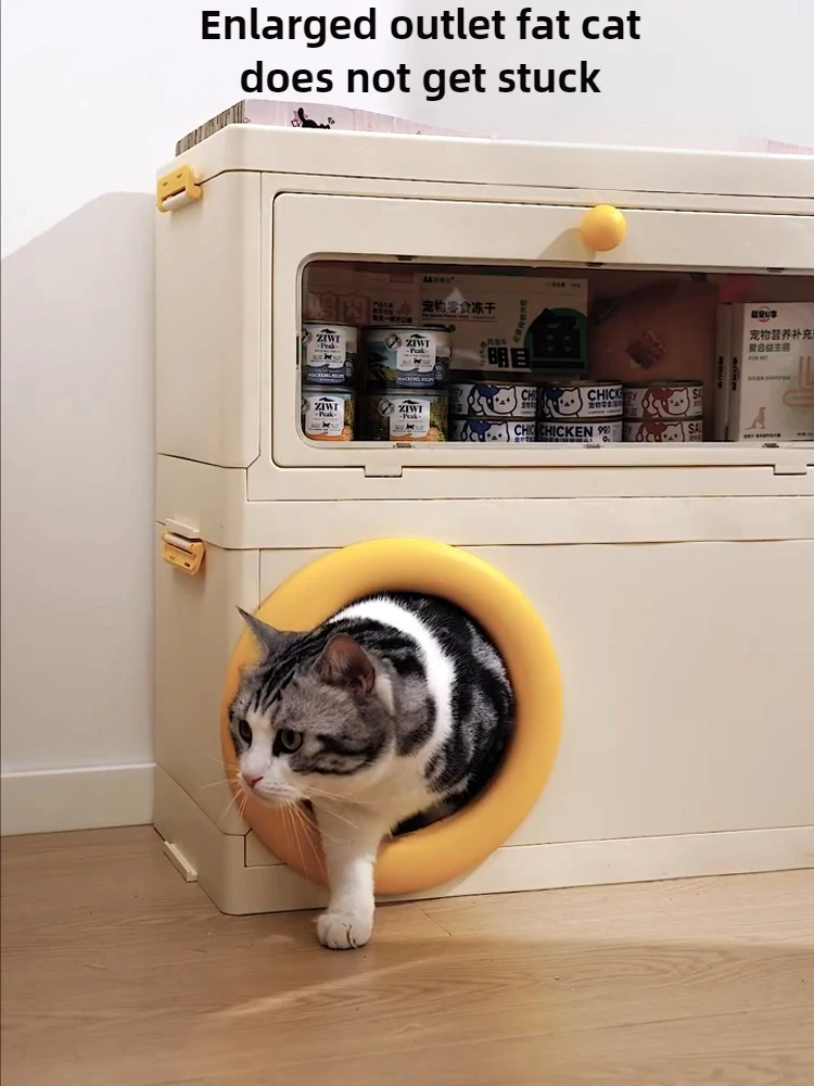 Cama nido para gatos grande, tablero para rascar ocultar, caja nido para gatos, almacenamiento interior, Villa de lujo, suministros multifuncionales grandes para mascotas - imagen 3