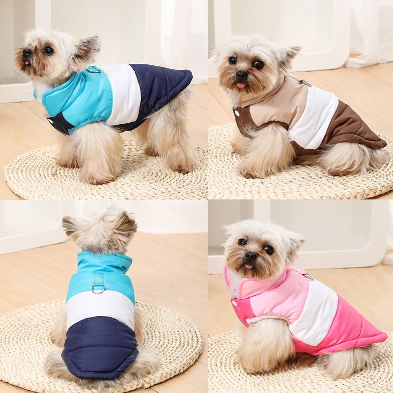 Chaqueta cálida para Gato, abrigo, ropa de invierno a prueba de viento para gatos pequeños y medianos, chaleco acogedor para cachorros y gatitos, trajes con anillo en D Sphynx - imagen 5