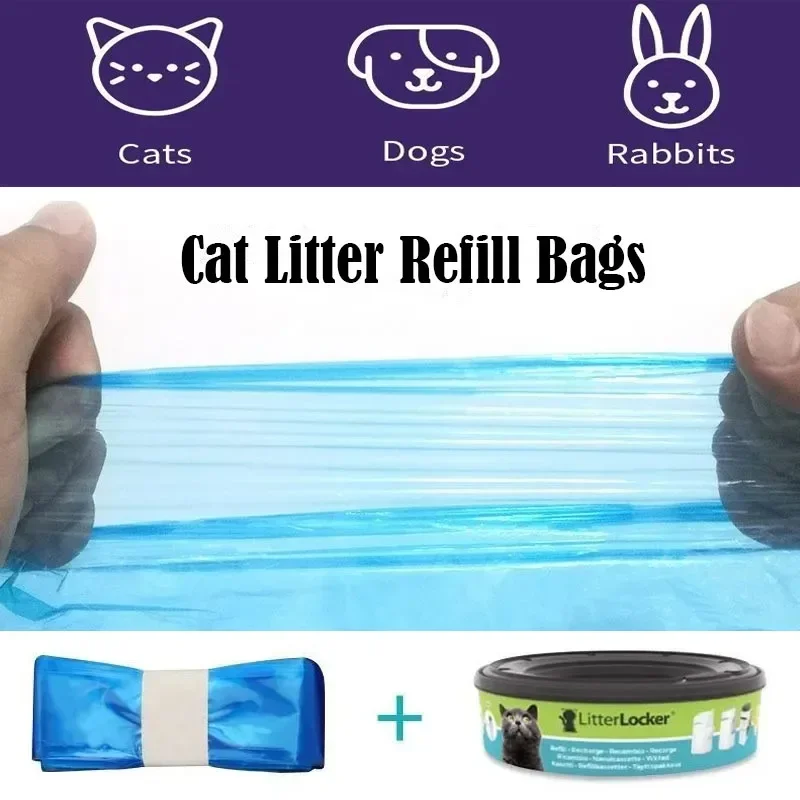 LitterLocker-caja de basura para gatos, bolsas de basura, inodoro para gatos, bolsa de basura de desodorización, caja de reposición de esterilización verde, productos para mascotas - imagen 2