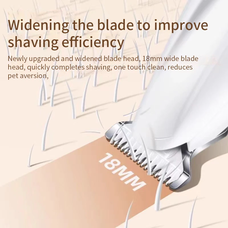 Recortadora de patas de perro con luz LED, cortadora de pelo de mascotas totalmente impermeable con pantalla LED, cortapelos de perro para aseo, hoja ancha de 18mm, nuevo - imagen 2