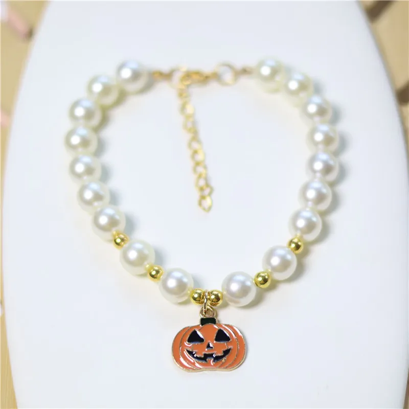 Regalo de perlas para mascotas, corona navideña, cadena para perros y gatos, Collar para mascotas, Collar para perros y gatos, juguete de peluche, cadena para el cuello para mascotas - imagen 4
