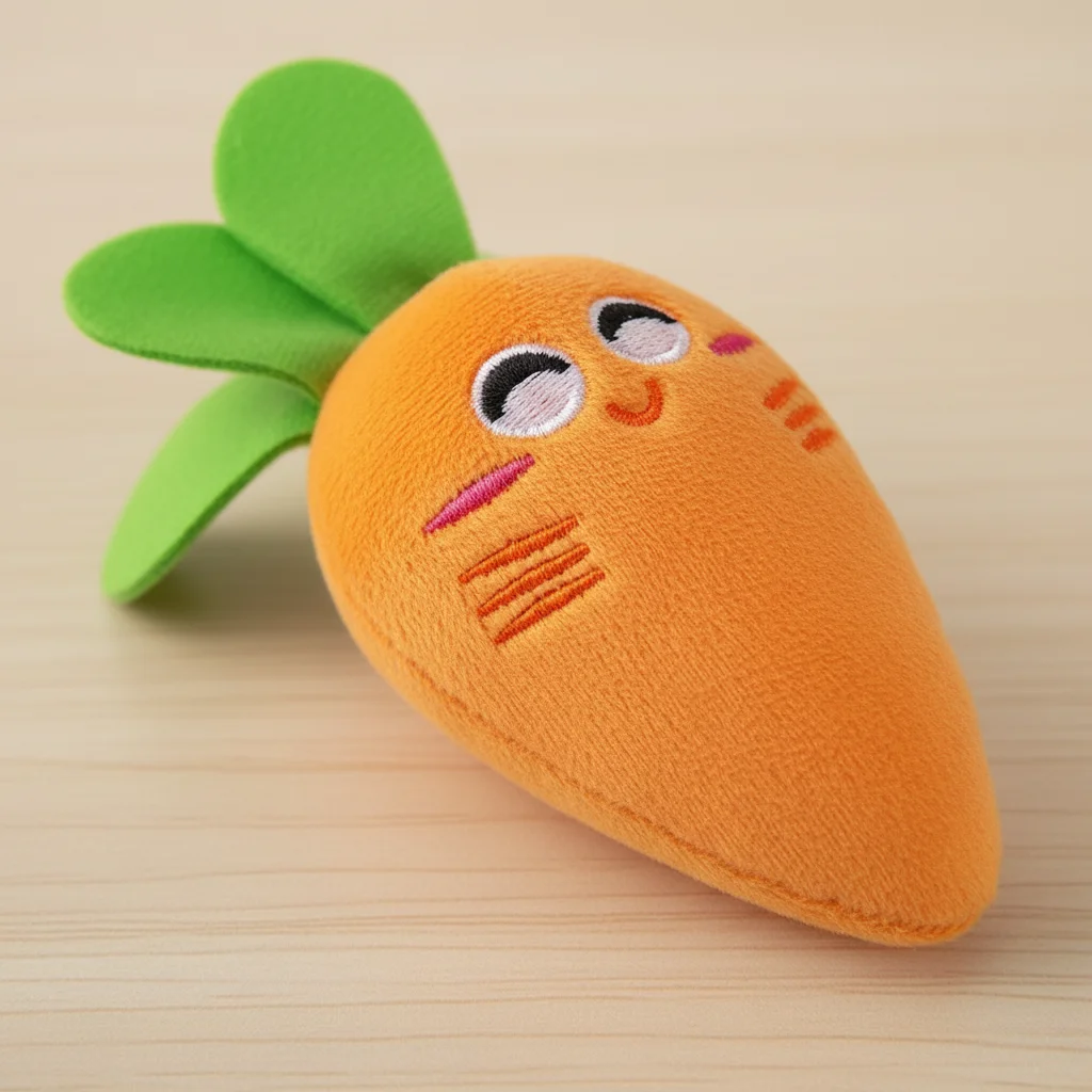 Juguete masticar chirriante peluche zanahoria para cachorros dentición - imagen 3