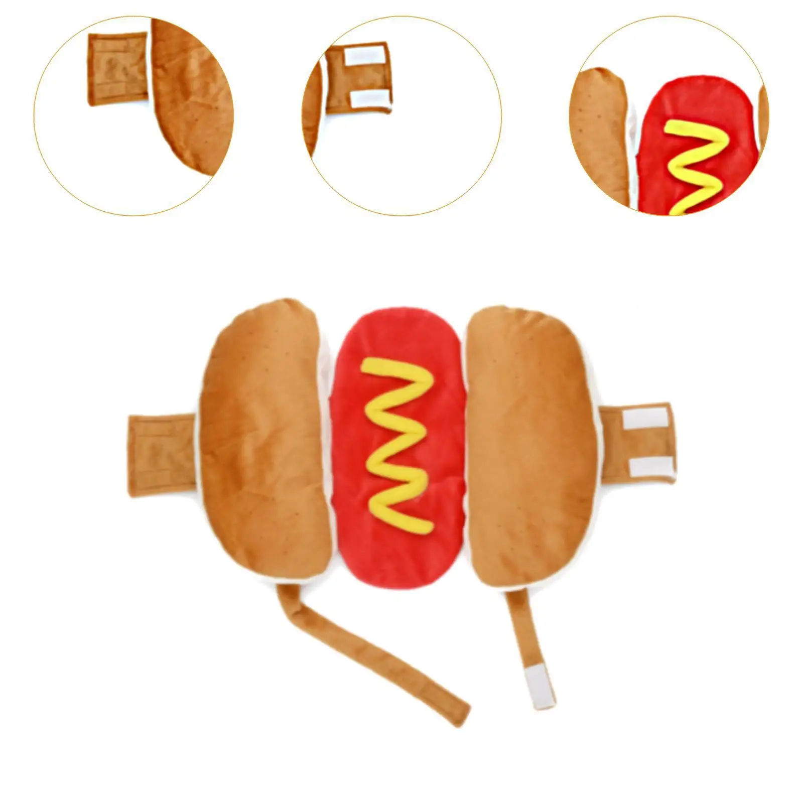 Hot Dog Pet Costume Decorative Halloween Costume for Small Medium Big Dogs