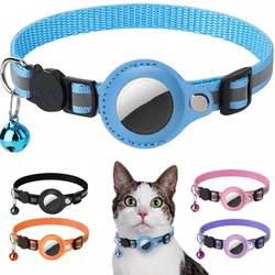 Collar reflectante con soporte AirTag para perro y gato – Identificación segura