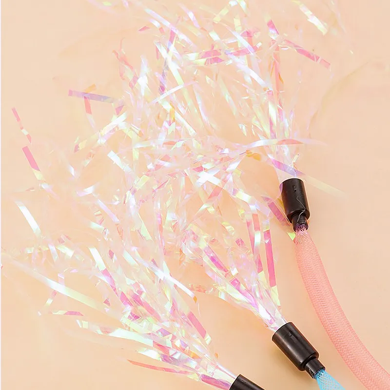 Juguete para gatos con plumas, palo con borla, juguete interactivo para gatos con campana, palos de red elásticos, juguetes para gatos, productos para mascotas - imagen 4