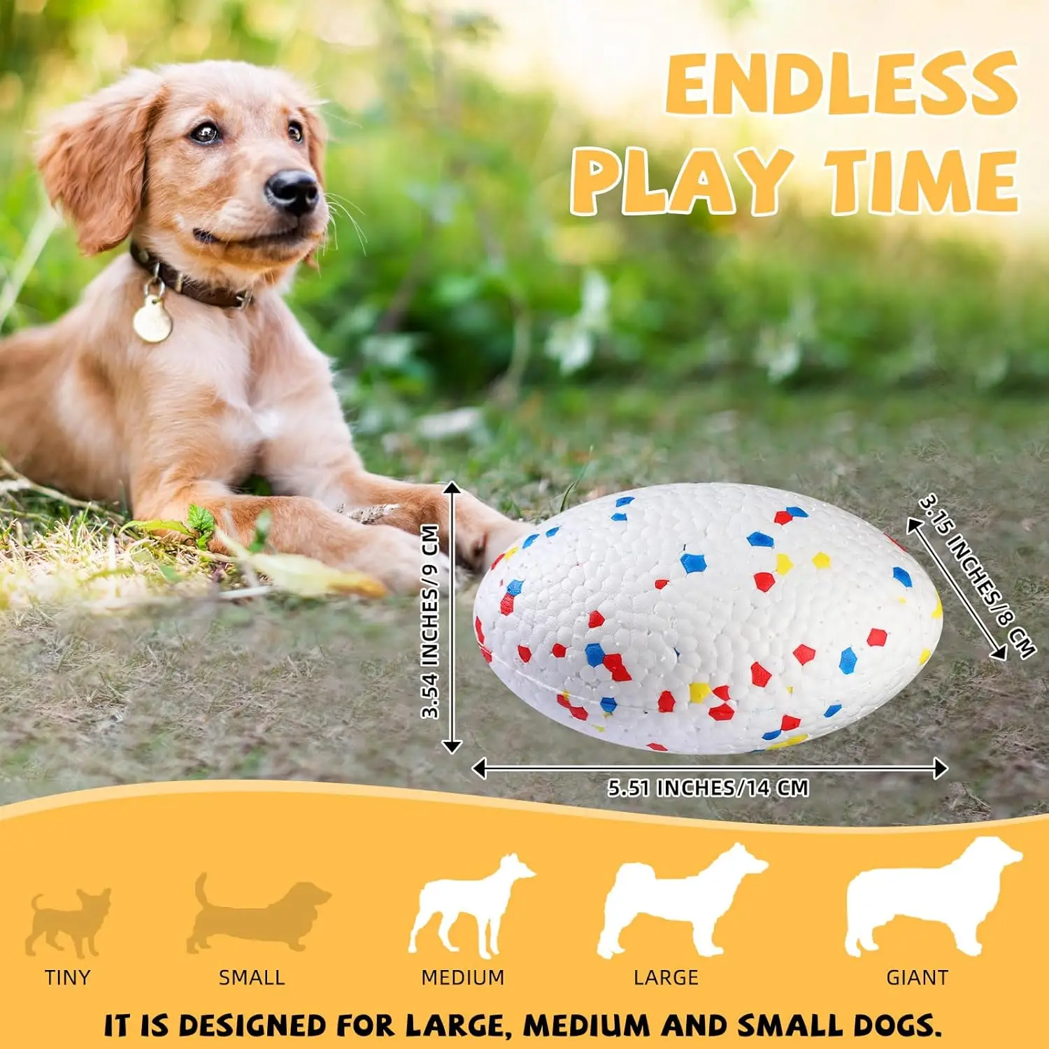 Pelota para perros para masticadores agresivos, pelotas de fútbol para perros indestructibles y resistentes, juego de buscar flotante al aire libre, juguetes para mascotas - imagen 2