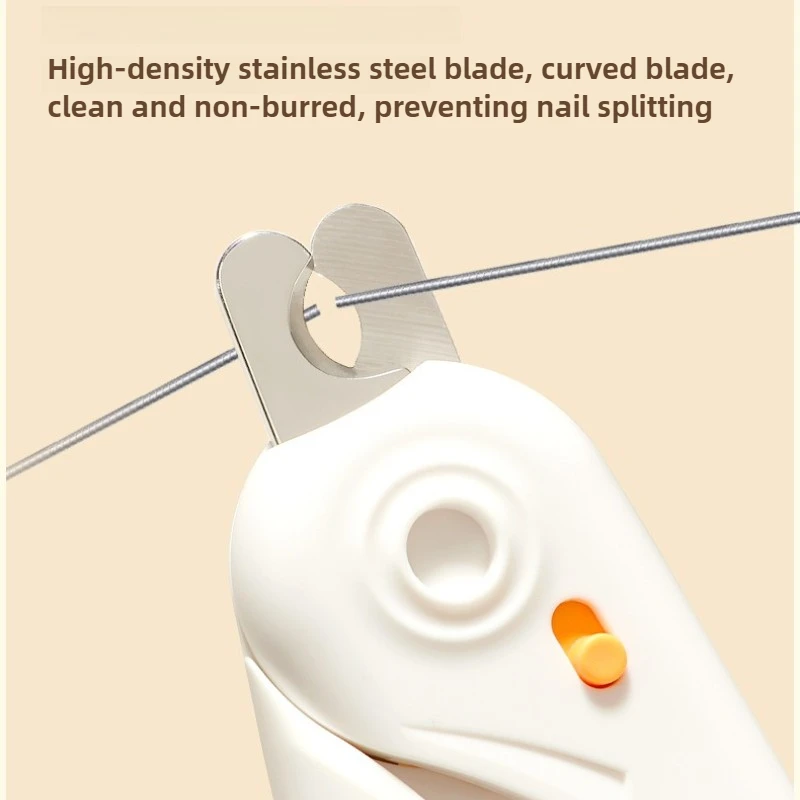 Cortauñas para mascotas, antisobinado, agujero redondo, recorte de uñas para mascotas, iluminación de línea sanguínea, luz LED, suministros de limpieza para el cuidado de mascotas - imagen 5