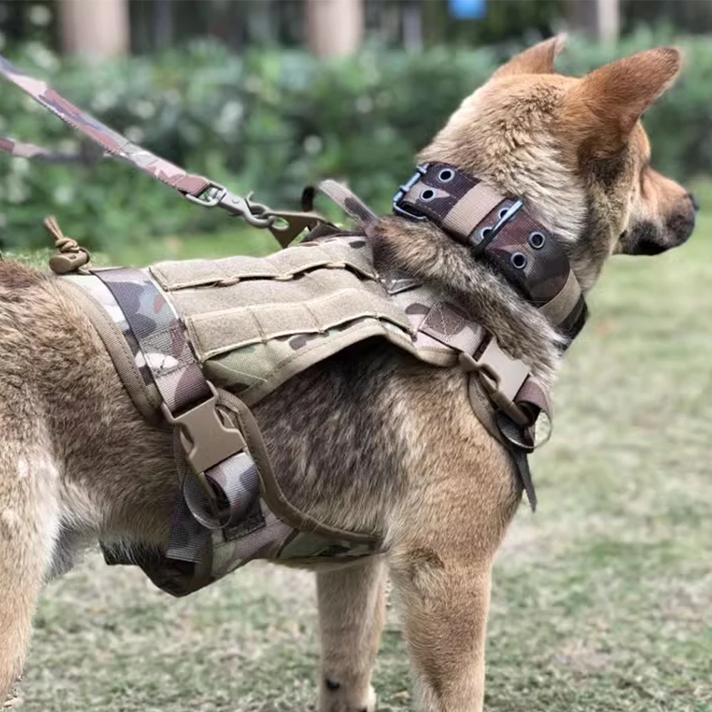 Chaleco táctico profesional para perros grandes, arnés de pecho impermeable para perros al aire libre, chaleco para perros de tamaño mediano, resistente y duradero - imagen 5