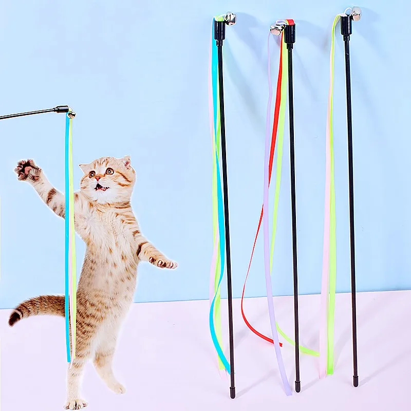 Juguete interactivo para gato – Varilla teaser con borla