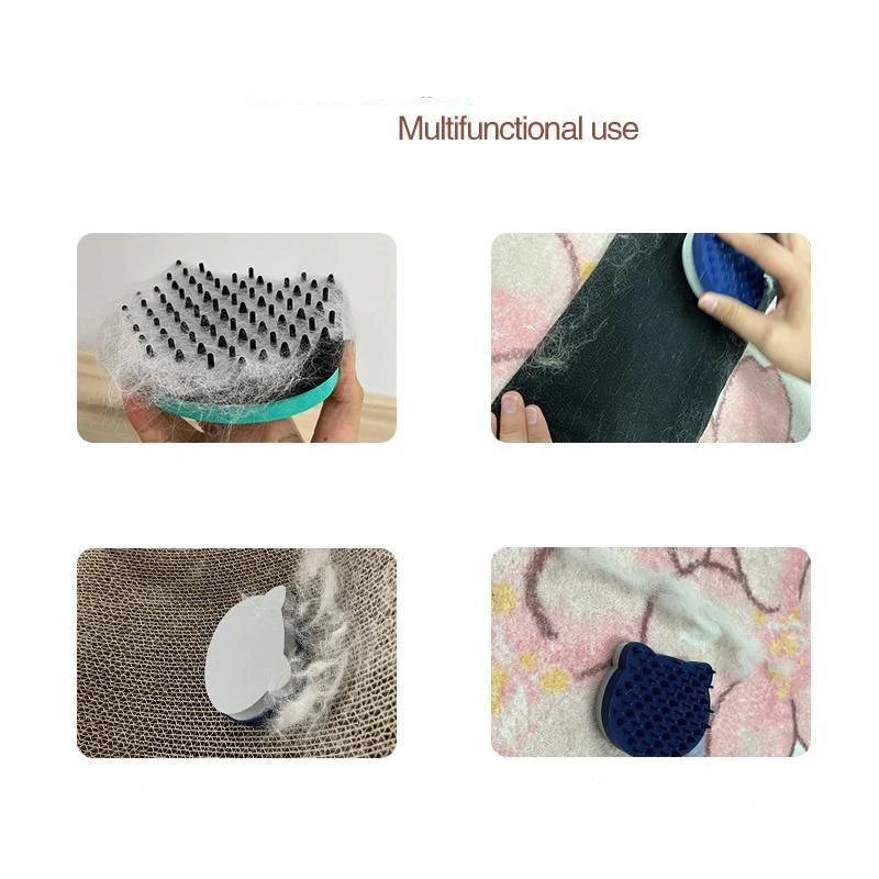 Cepillo de masaje de mano para mascotas, cepillo de depilación de doble cara, lavado, limpieza, aseo, peine para gatos - imagen 3