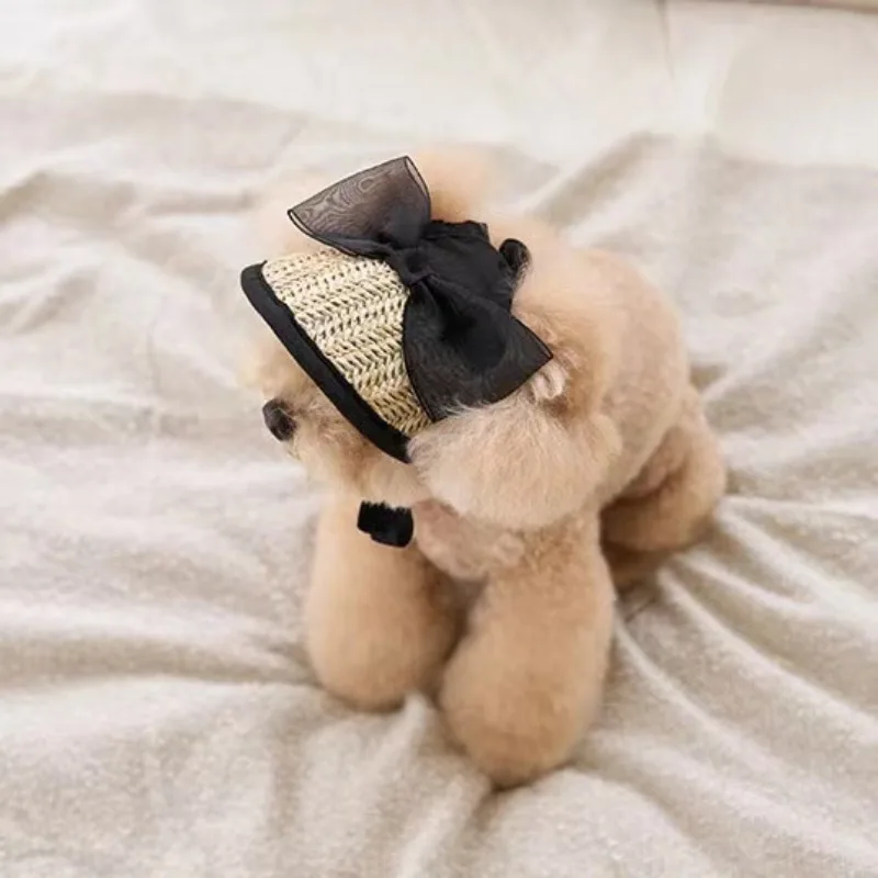 Gorro para perros pequeños tejidos, gorros de encaje suaves y cómodos para mascotas, ajustables para caminar, escalar, correr, senderismo al aire libre - imagen 3