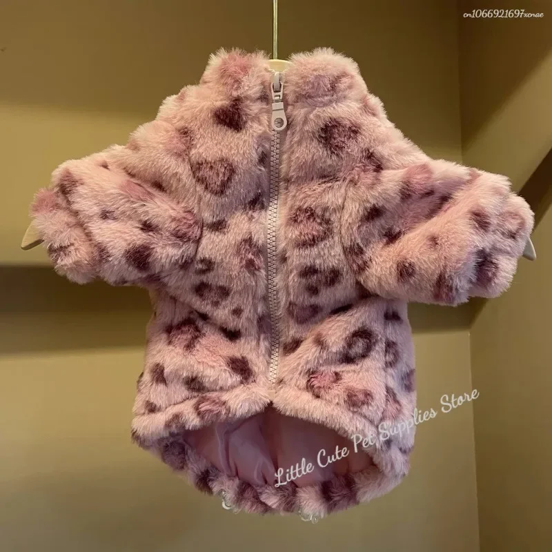 Ropa para perros mascota Otoño Invierno Frenzi Schnauzer Bichon maltés Shih gatito abrigo de piel de conejo - imagen 4