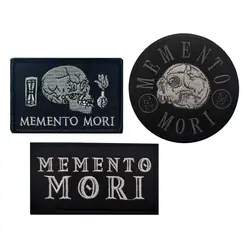 Parche bordado Memento Mori para gatos y perros - decoracion tactica