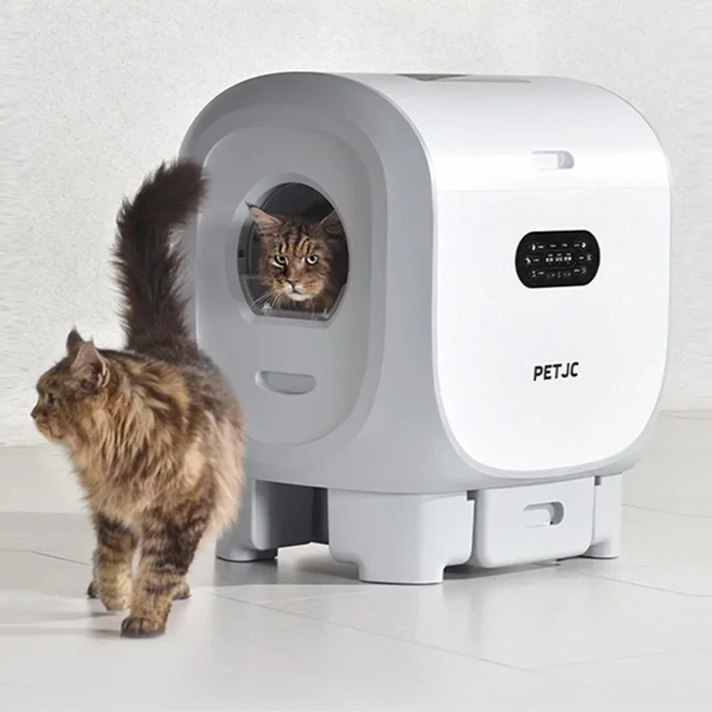 Caja de arena autolimpiable para gatos, bandeja automática para gatos grandes, inodoro inteligente cerrado, caja de arena para desinfectar, accesorios para productos para mascotas - imagen 4