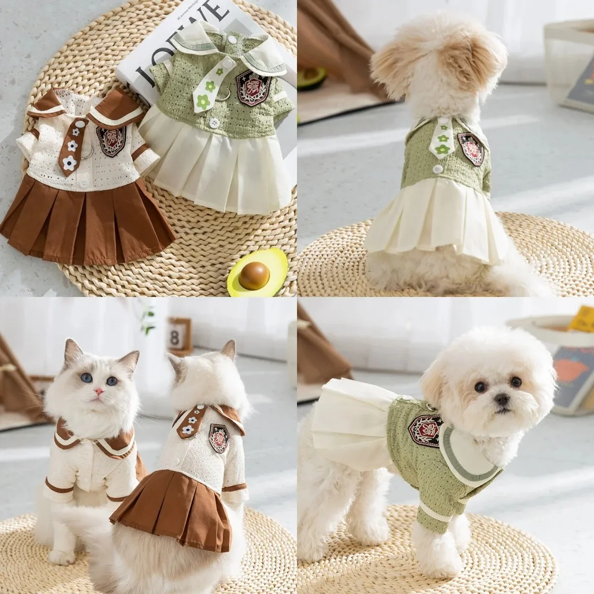 Ropa para mascotas, accesorios para perros, vestido para perros, vestidos pequeños de lujo, disfraz de razas de verano para cachorros, traje suave de invierno para Chihuahua - imagen 2