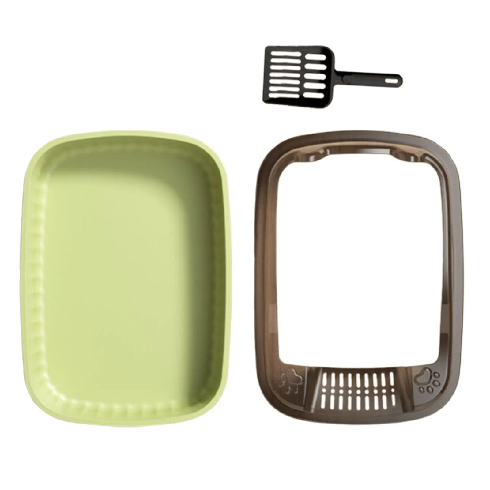 Cat Litter Boxes Opening Top with High Sides Cat Sandbox Cat Toilet Kitten Litter Pan for Dog Puppy Rabbits Large Cats