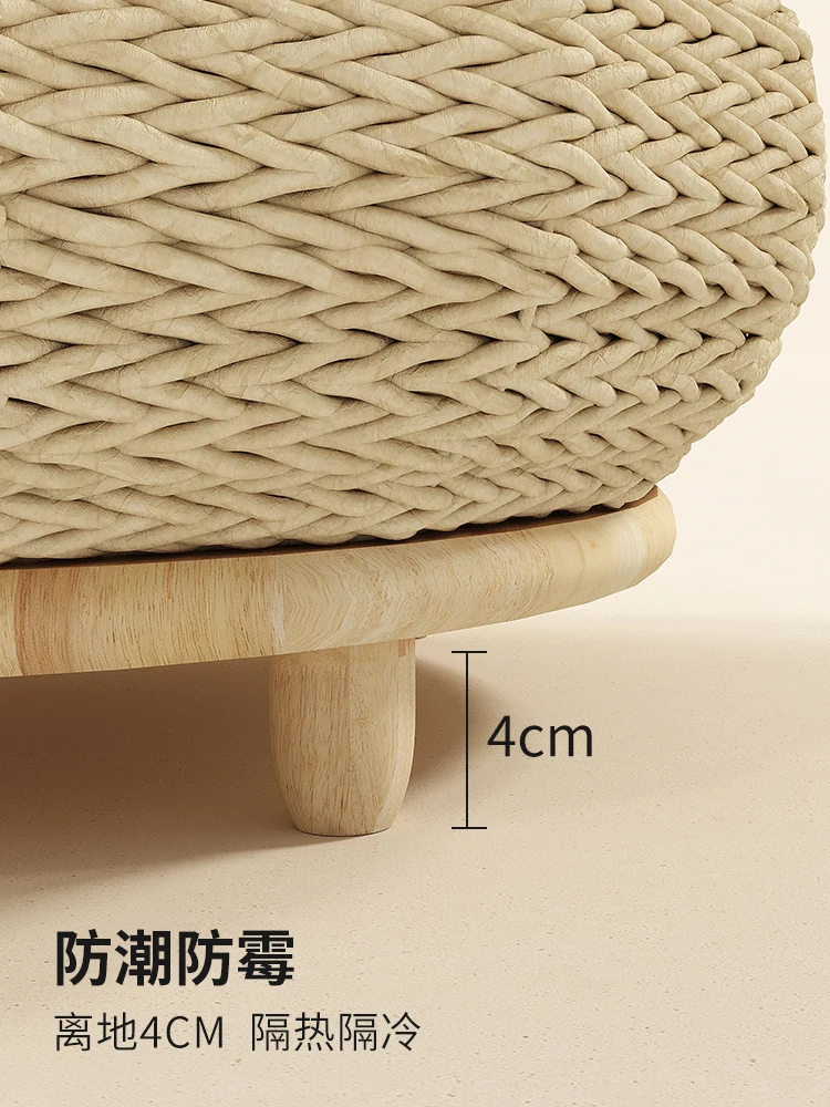 Cama de madera maciza tejida a mano para gatos, base Universal para las cuatro estaciones, cálida para invierno, perrera transpirable para mascotas - imagen 5