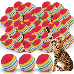 Pelotas de EVA para gatos y cachorros - Juguete interactivo arcoíris