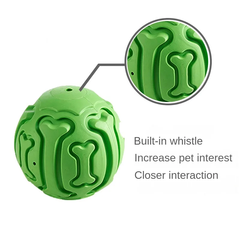 Juguetes interactivos para mascotas, pelota de entrenamiento de sonido antimordedura, juguete interactivo para masticar, juguetes de dentición chirriantes para perros - imagen 3