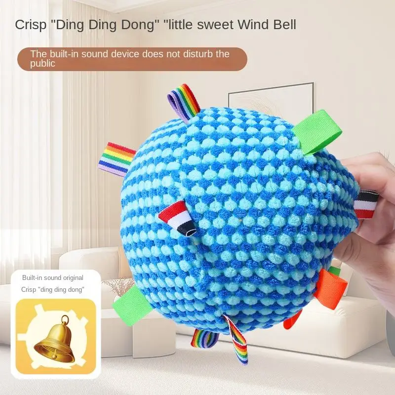 Pelota de juguete interactiva Vocal para perro de peluche con campana de cinta, juguete ruidoso para mascotas, juguete con sonido divertido para entrenamiento de perros, bonito juguete de regalo para mascotas - imagen 3