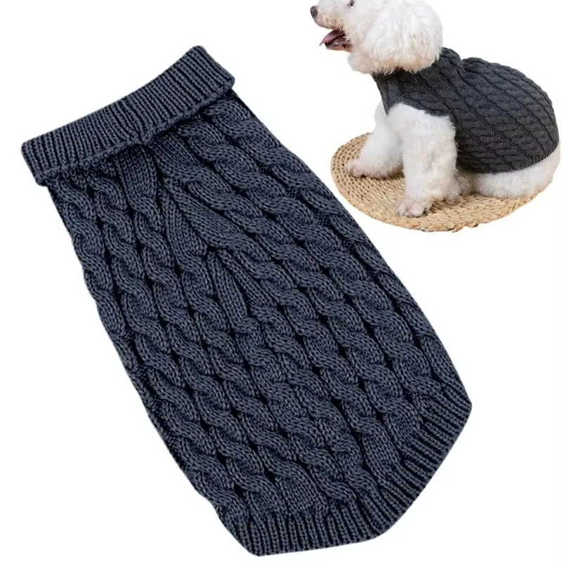 Suéteres para perros, suéteres de punto para perros de invierno, suéteres suaves y ligeros, ropa cálida para mascotas, tamaño pequeño y mediano - imagen 4