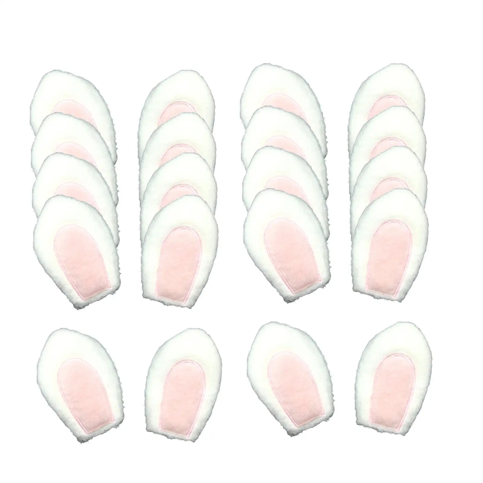 10 Pairs Bunny Ears Accessories Decor 13.5cmx8.5cm Ornaments Rabbit Ears for Hair Ties, DIY Hair Clips, Scrapbooking Party